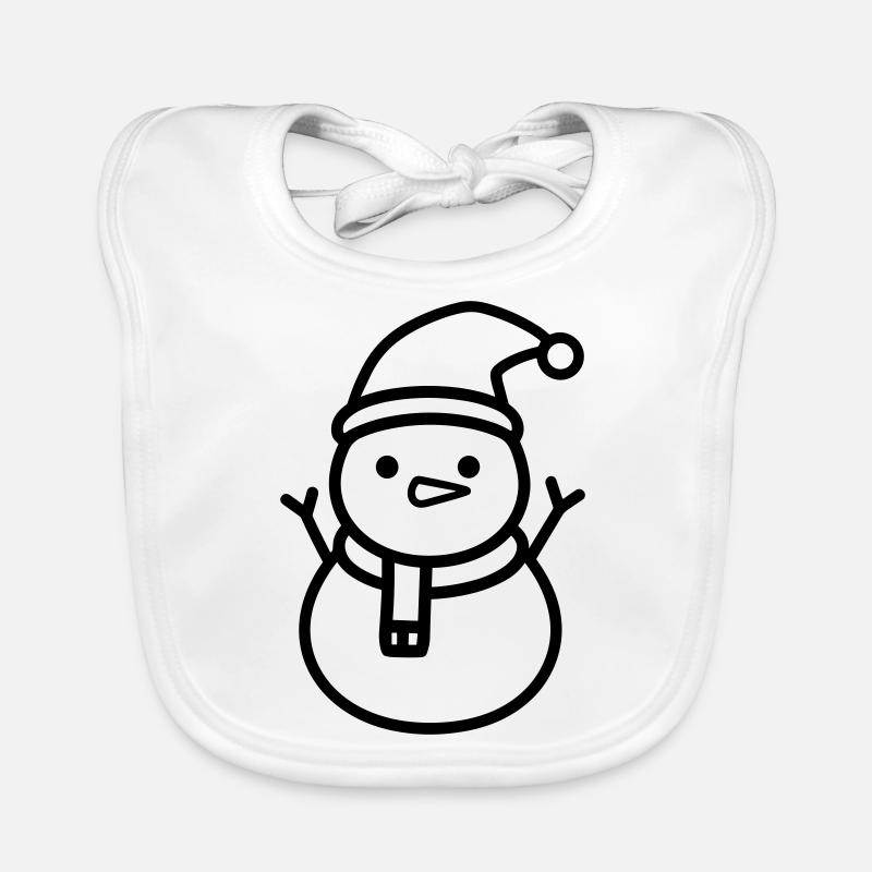 Snowman Organic Baby Bibs