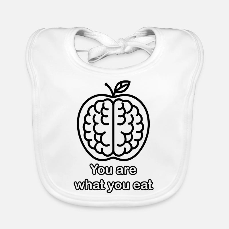 Apple Brain - Vous êtes ce que vous mangez design Bavoir bio Bébé
