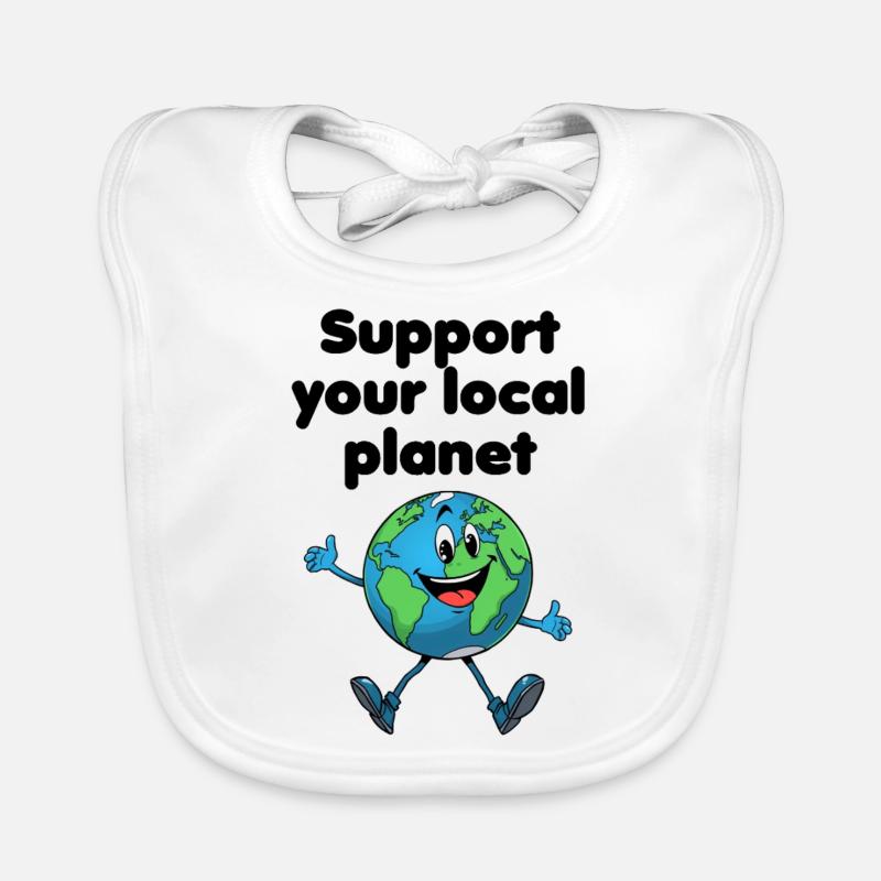 Support your local planet (hell) Baby Bio-Lätzchen