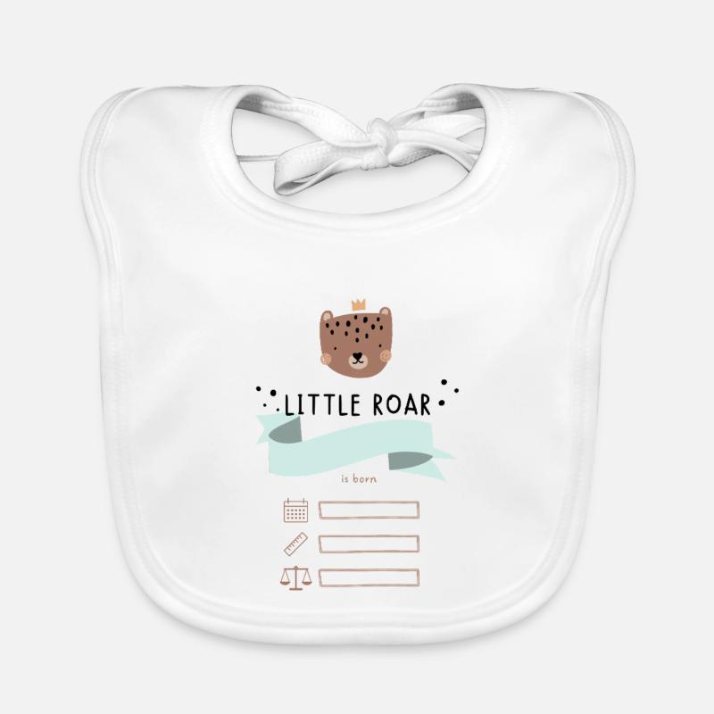 Personalized gift for birth - little roar Organic Baby Bibs