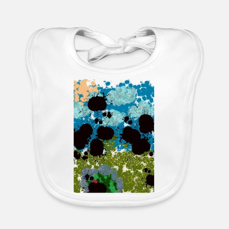 Étang abstrait Bavoir bio Bébé