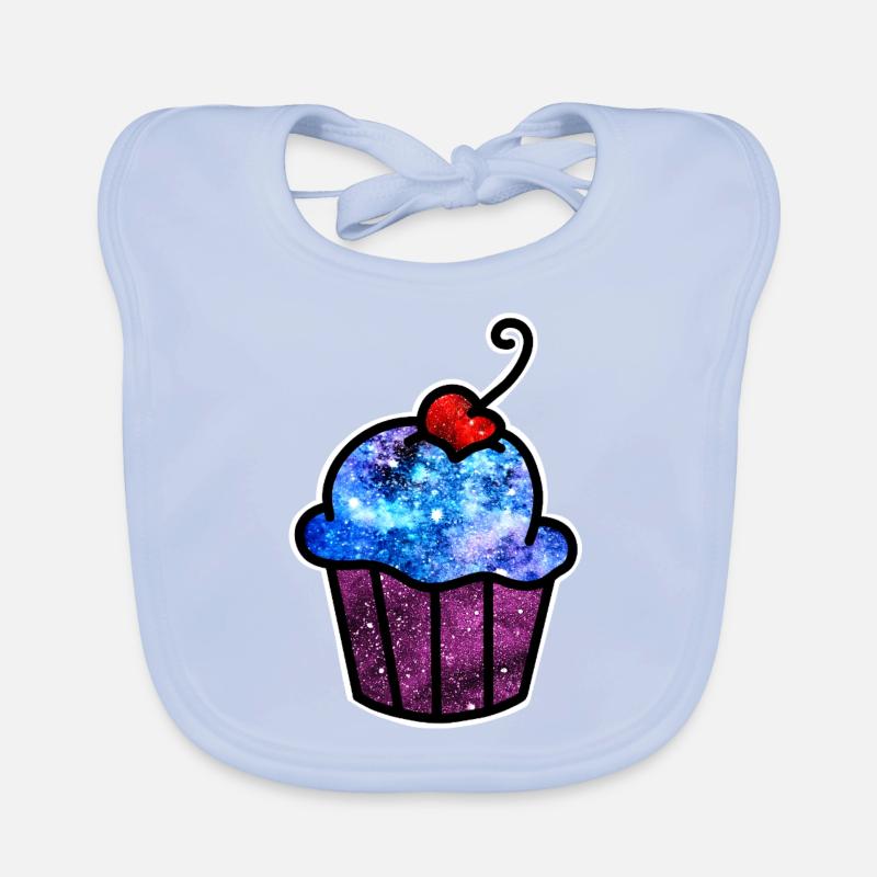 Kosmischer Cupcake Baby Bio-Lätzchen