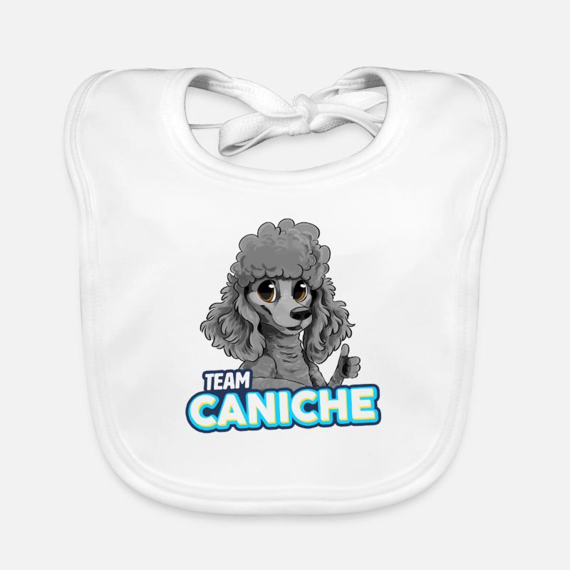 Caniche - Gris Bavoir bio Bébé