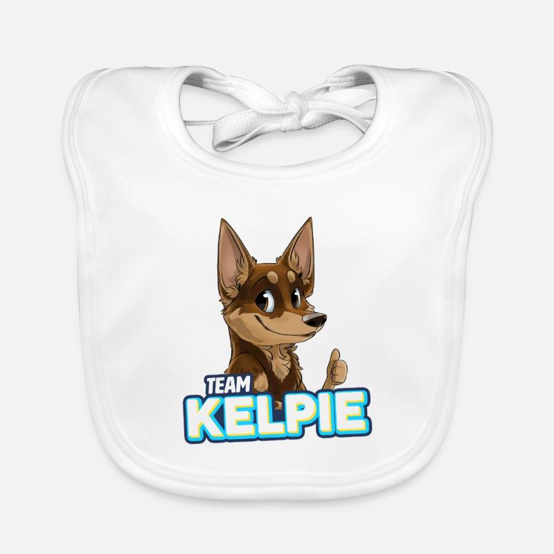 TEAM Kelpie - Chocolate & Tan Organic Baby Bibs