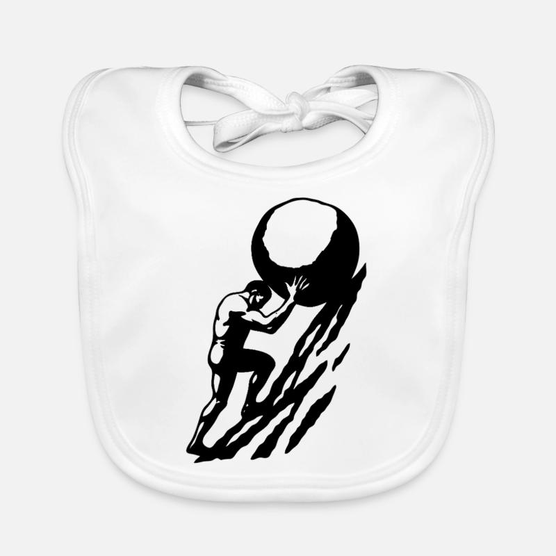 Sisiphe Noir Bavoir bio Bébé