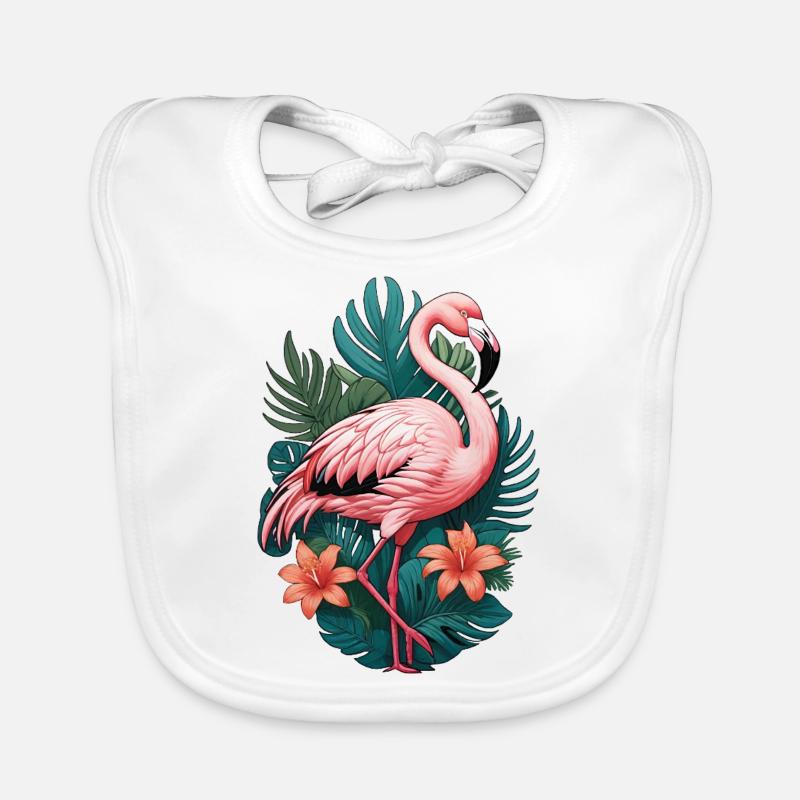 Flamingo Organic Baby Bibs