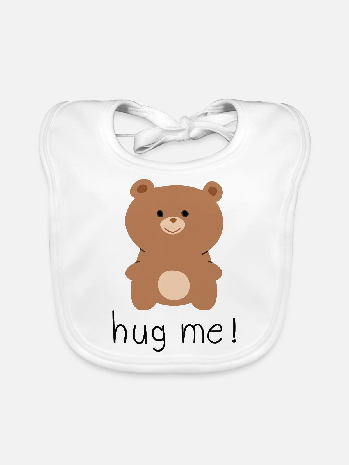 hug me 1 - Baby Bio-Lätzchen - Weiß - Vorne