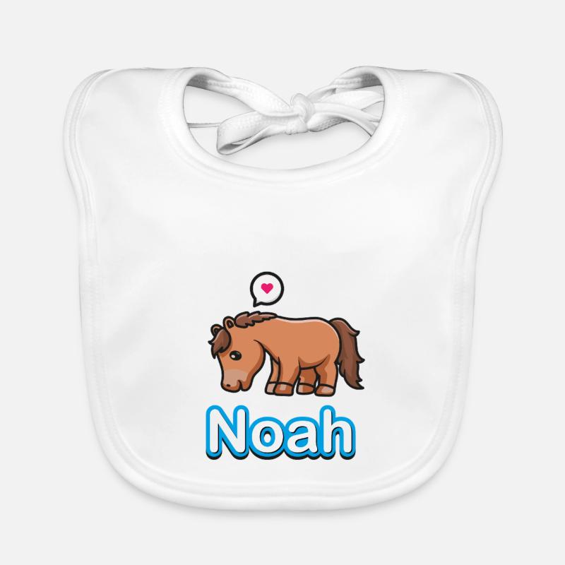 Falkenhof Noah Comic Horse Organic Baby Bibs