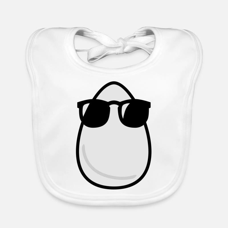 Cool Egg head / Cool Eierkopf (3c) Organic Baby Bibs