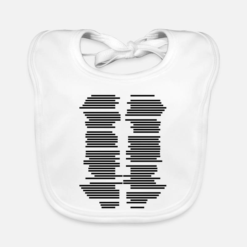Graphic Pattern Stripes Organic Baby Bibs
