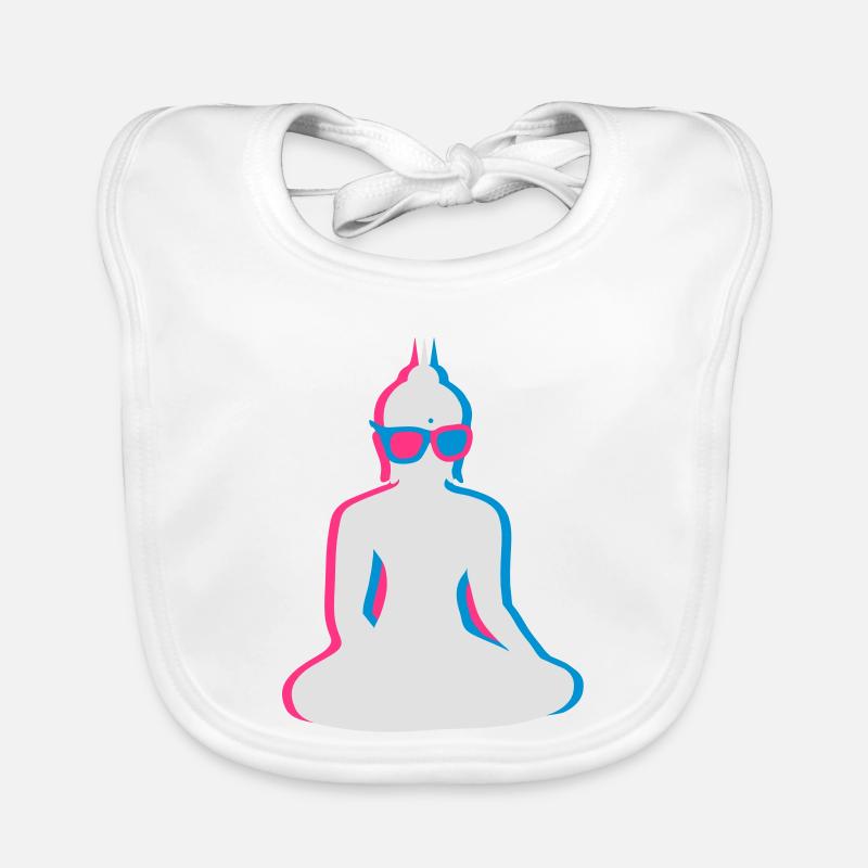 3D Bouddha avec lunettes 3D Bavoir bio Bébé