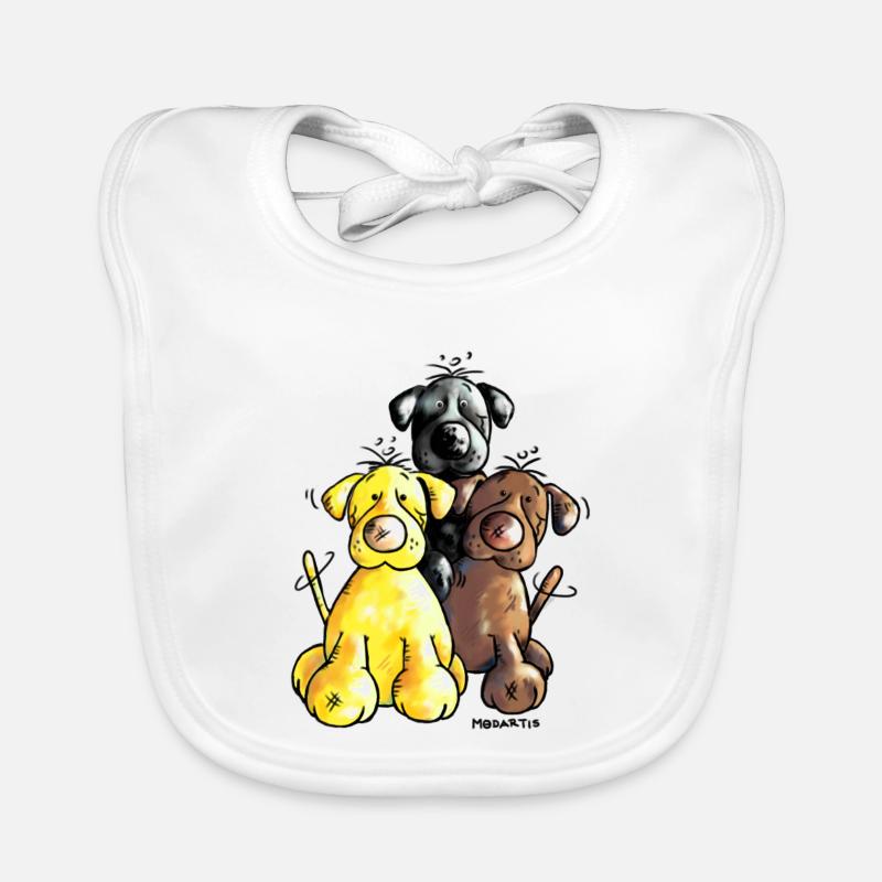 Labrador Retriever - Hund - Baby Bio-Lätzchen - Weiß