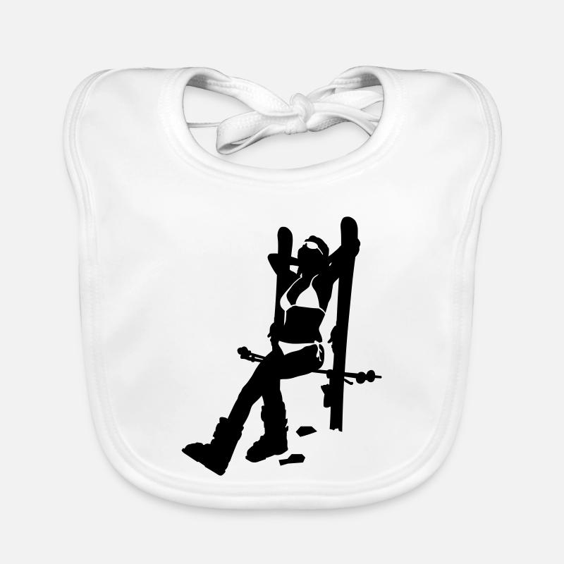 ski girl Organic Baby Bibs