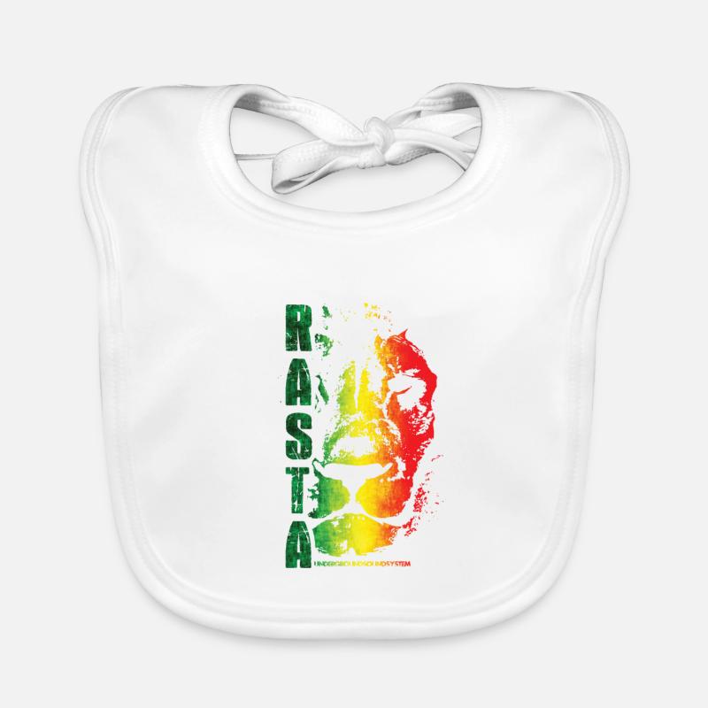 Rasta Löwe Regenbogen Stil Baby Bio-Lätzchen