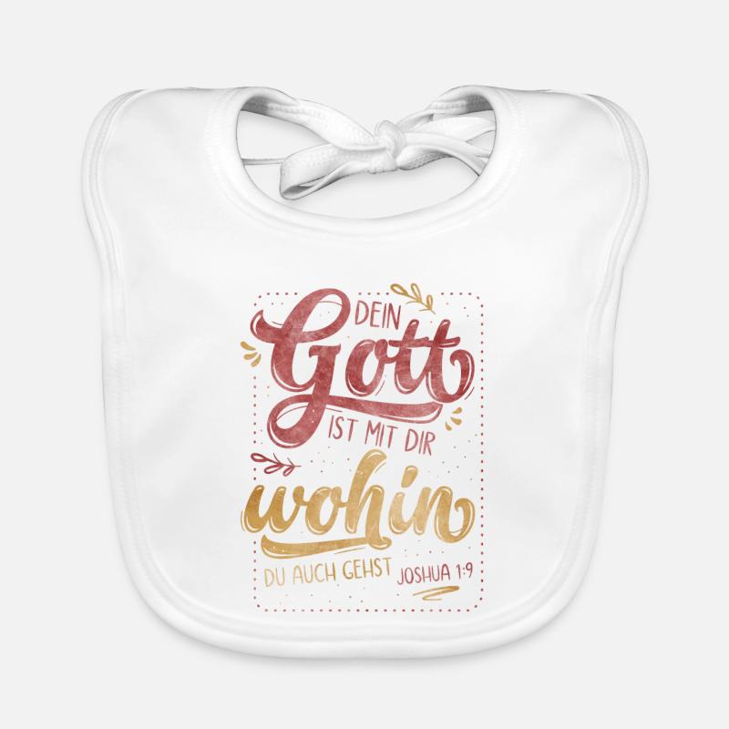 Dein Gott Ist Mit Dir Baby Bio-Lätzchen