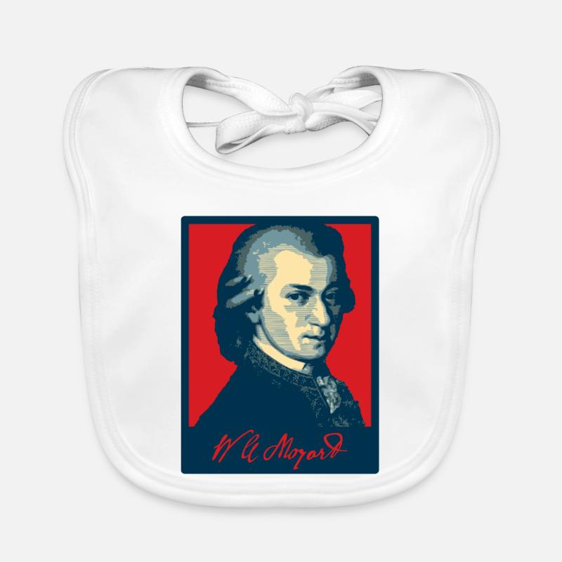 Wolfgang Amadeus Mozart Organic Baby Bibs