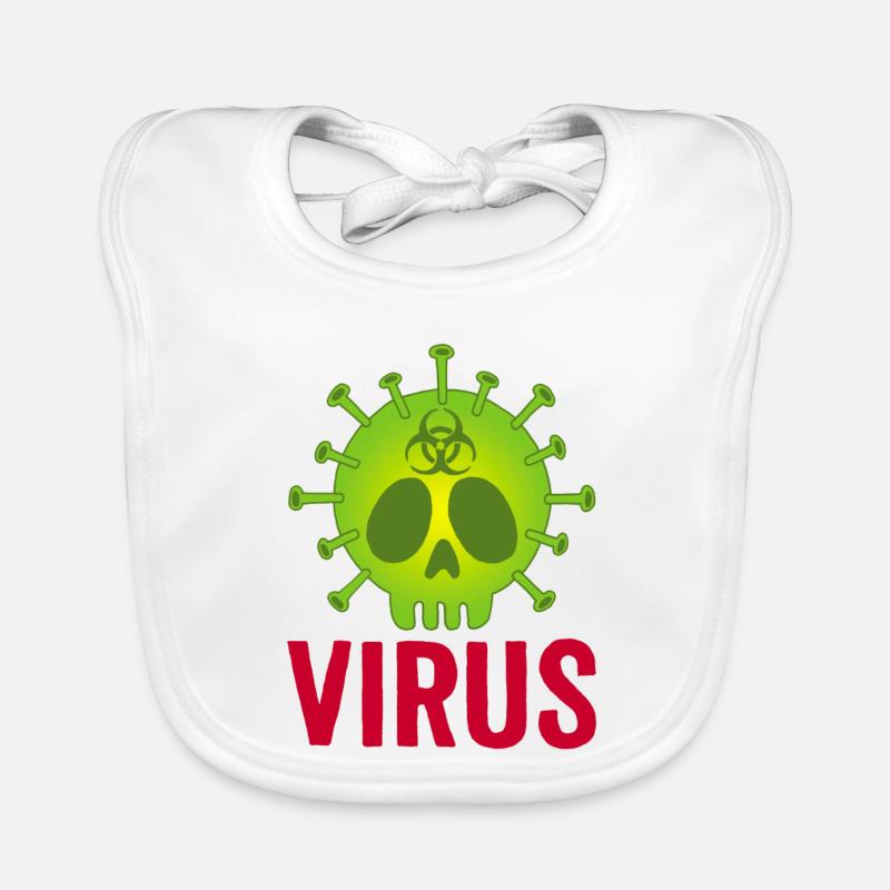 Skull virus Organic Baby Bibs