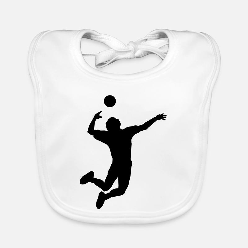Volleyball gesprungen Schlag oder Service Baby Bio-Lätzchen