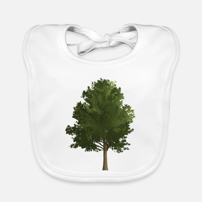 Tree French maple, colored, green Organic Baby Bibs