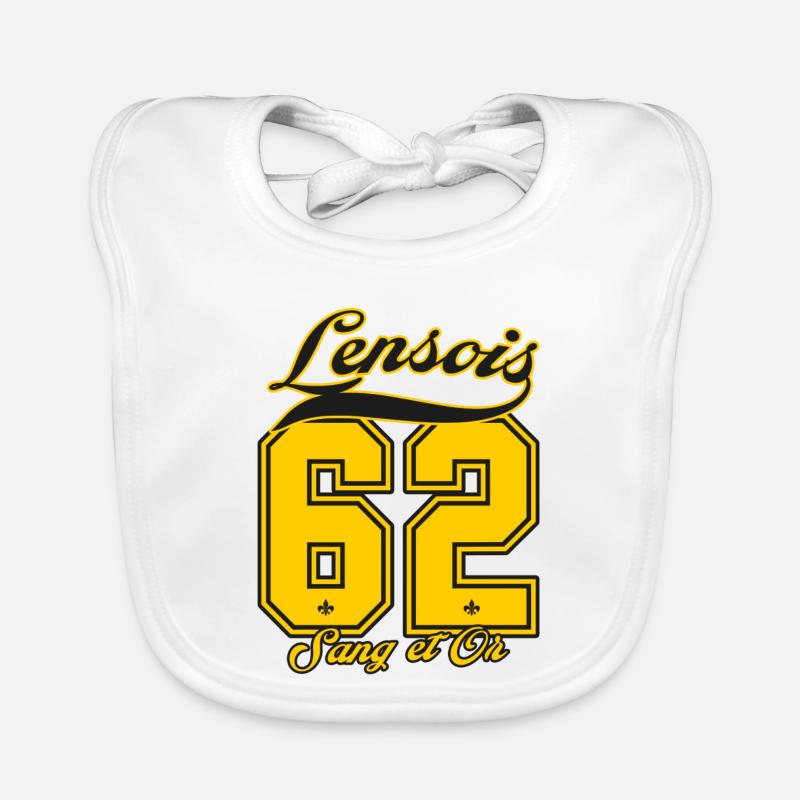 62 Lensois - Bavoir bio Bébé - blanc