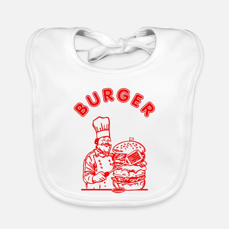 Burger not Döner Hamburger BBQ Grill Barbecue Barbecue Organic Baby Bibs