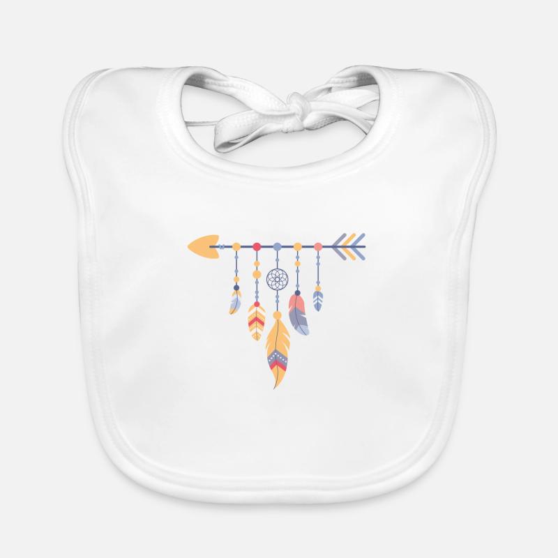 Arrow with feathers Organic Baby Bibs