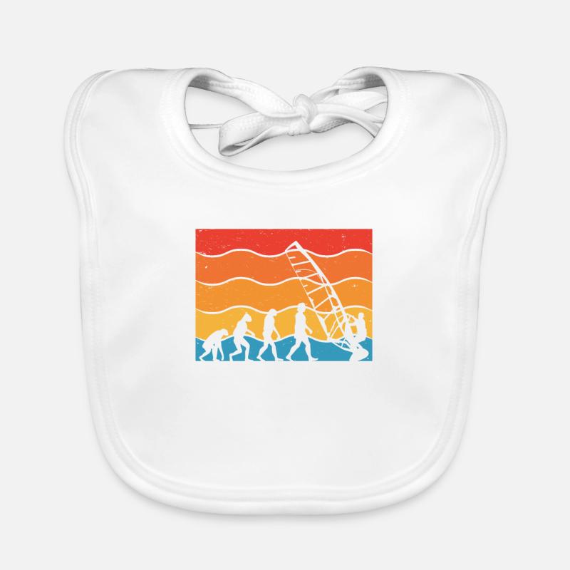 Further development of the white windsurfer Organic Baby Bibs