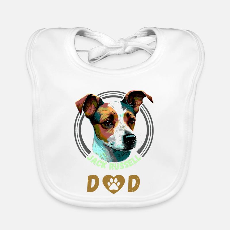 Jack Russell Dad Baby Bio-Lätzchen
