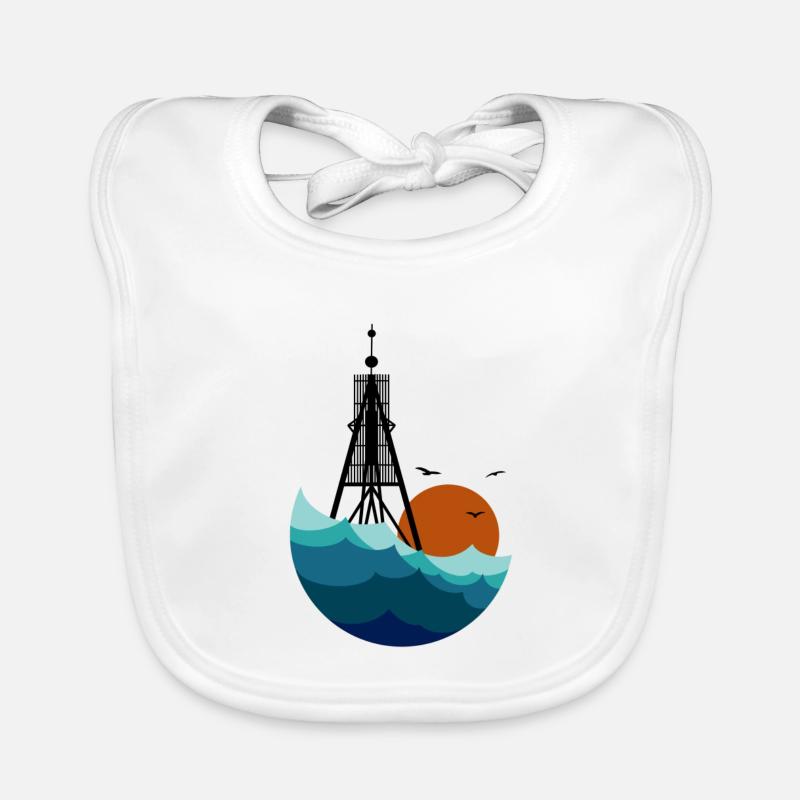 Bake n Sea - Bavoir bio Bébé - blanc