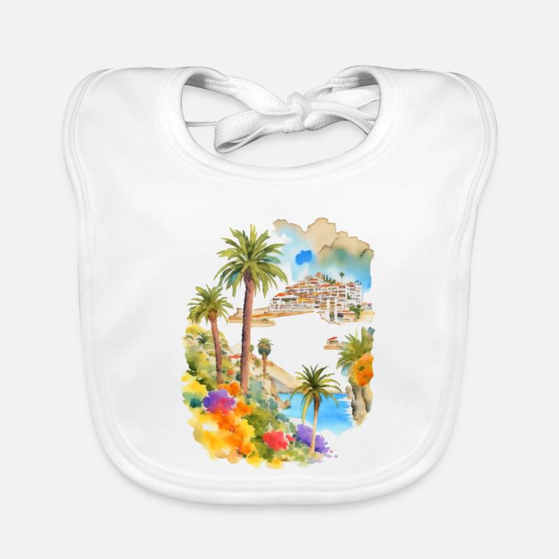 Vacances aux îles Canaries Bavoir bio Bébé