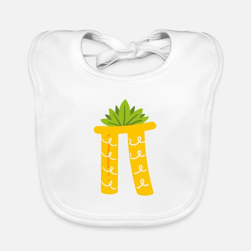 Pi comme ananas en blanc Bavoir bio Bébé