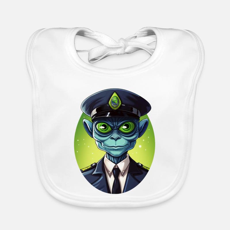 Alien Cop Organic Baby Bibs