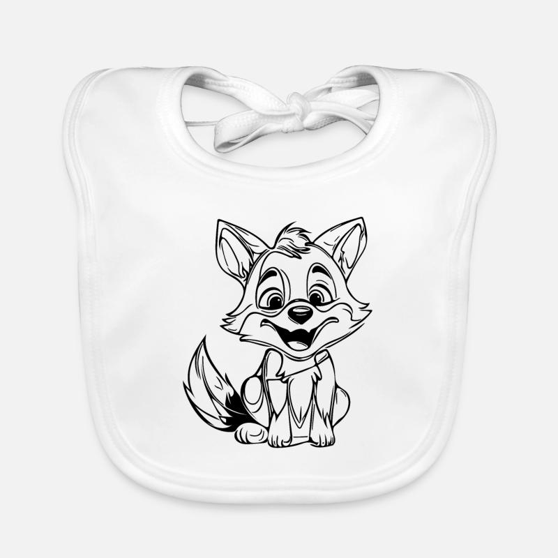 Little cute smiling fox Organic Baby Bibs
