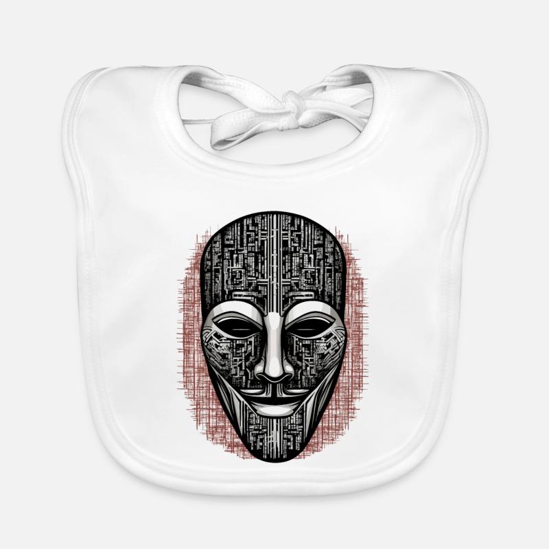 Masque de hacker anonyme Bavoir bio Bébé