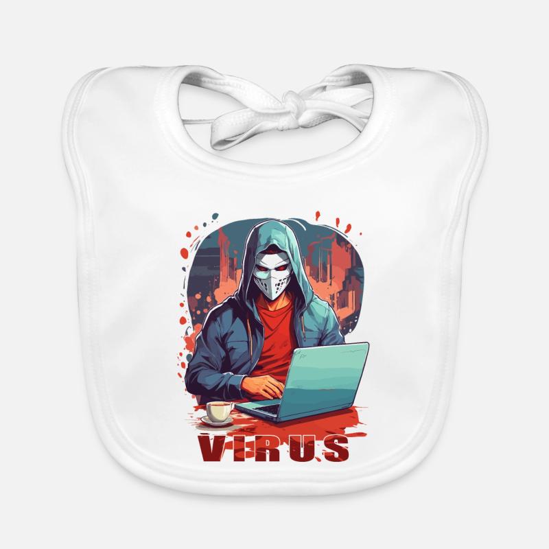 Anonymous Hacker Organic Baby Bibs