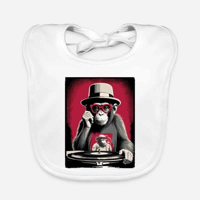 Singe DJ Bavoir bio Bébé