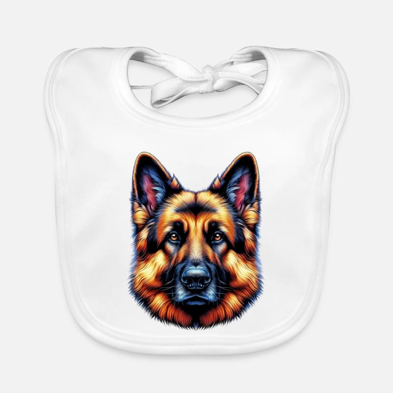 Deutscher Schäferhund Rex Baby Bio-Lätzchen