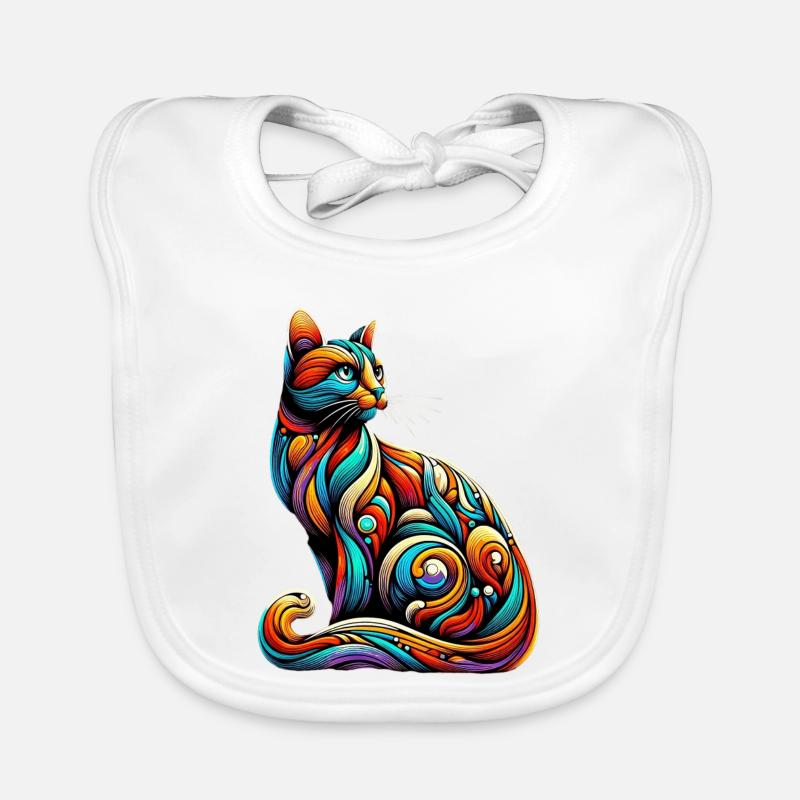 Chat Bavoir bio Bébé