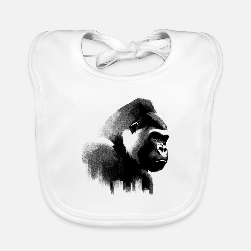 Jeu d’ombres de gorille Bavoir bio Bébé