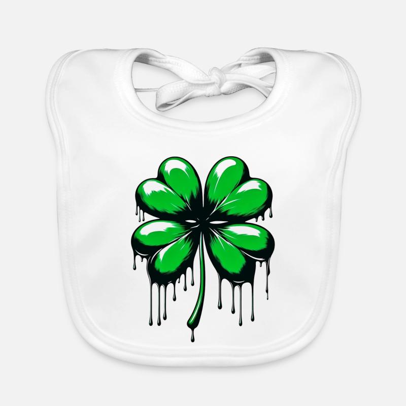 Four-leaf clover Organic Baby Bibs