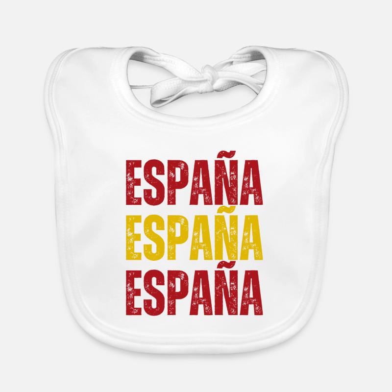 Flag of Spain, Spanish pride Organic Baby Bibs