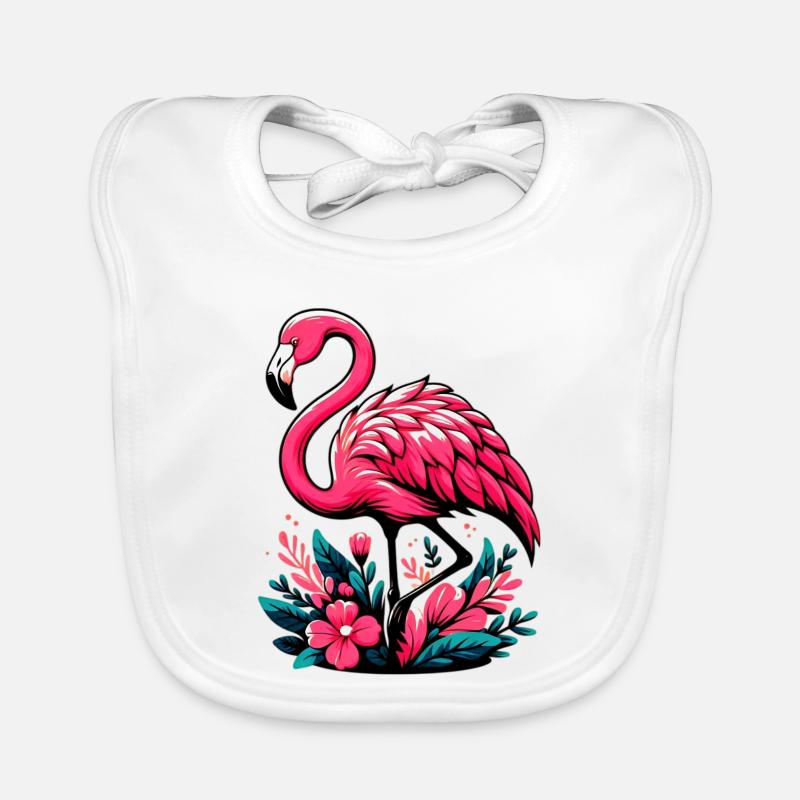 Flamant Bavoir bio Bébé