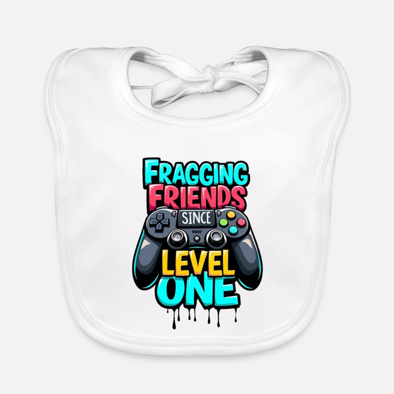 FRAGGING VON FREUNDEN SEIT LEVEL EINS, GAMING Baby Bio-Lätzchen