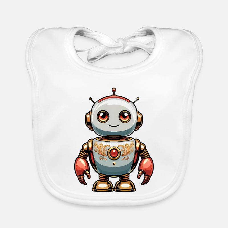 Robot Organic Baby Bibs