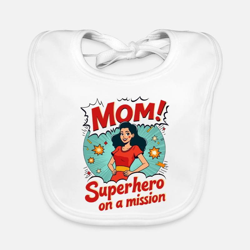 Mutter, Superheldin auf einer Mission ! Baby Bio-Lätzchen
