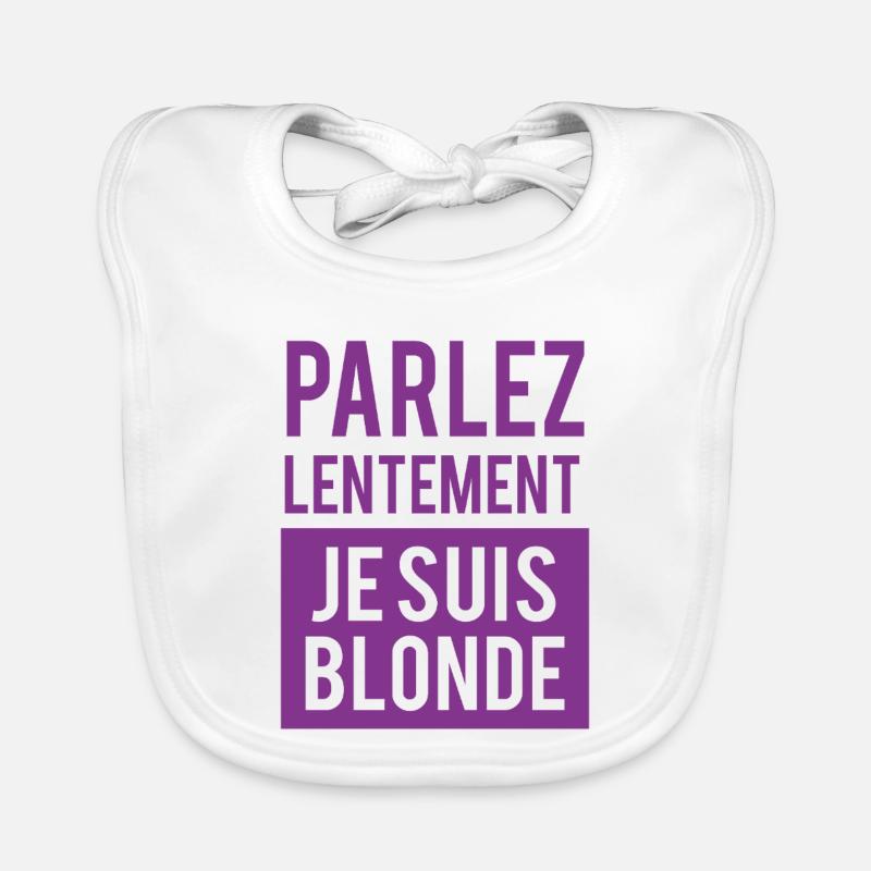 Message de foi en typographie moderne Bavoir bio Bébé