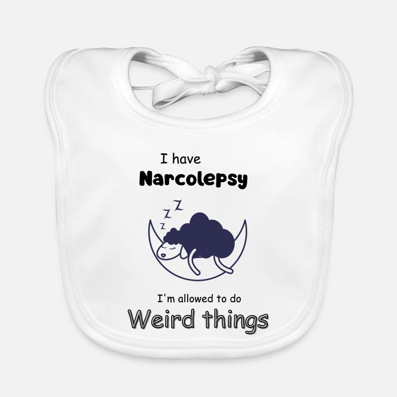 Sleeping sheep in the moonlight with narcolepsy Organic Baby Bibs
