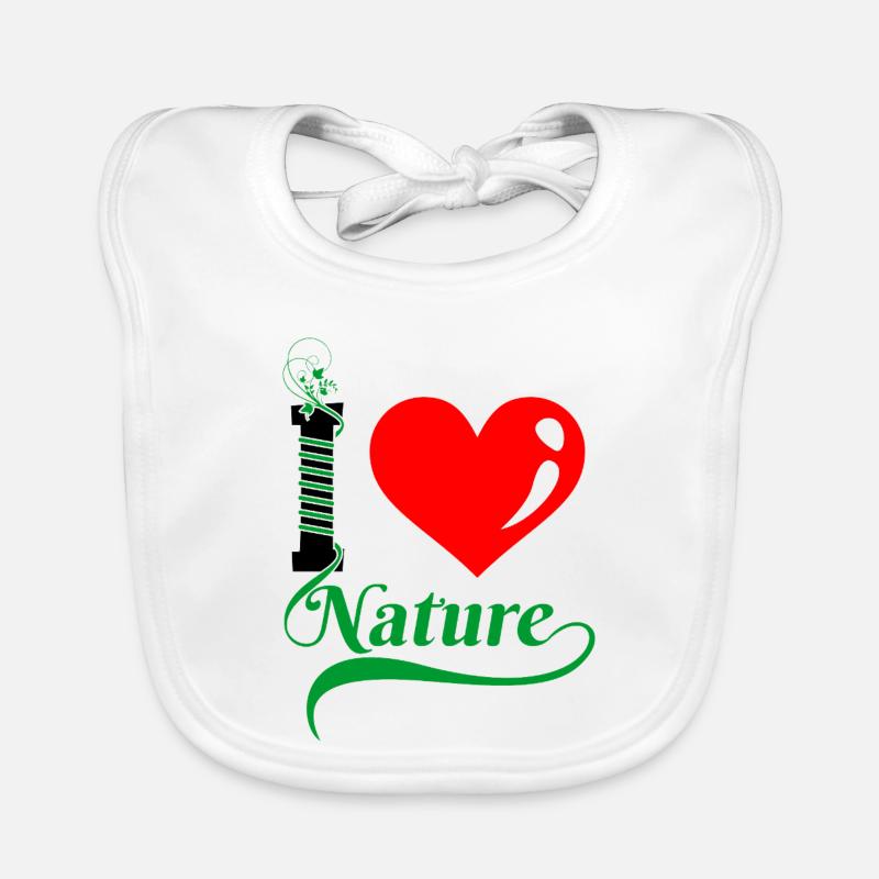 Nature Heart Emblem Organic Baby Bibs
