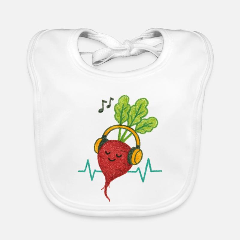 Beet Beats und Kopfhörer Baby Bio-Lätzchen