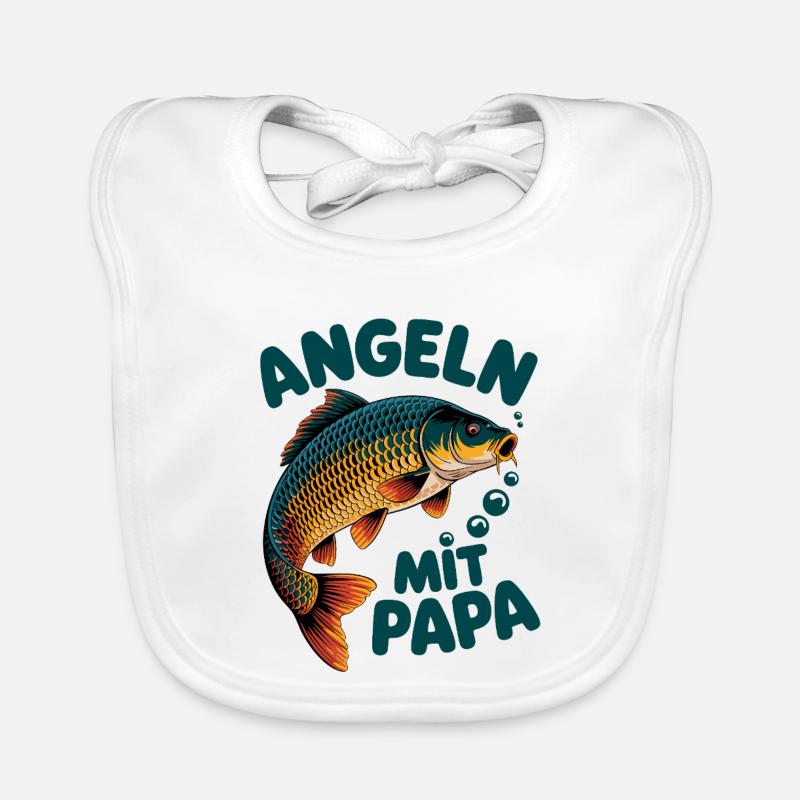 Pêche avec motif de poisson papa Bavoir bio Bébé